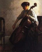 Joseph Decamp The Cellist oil painting artist